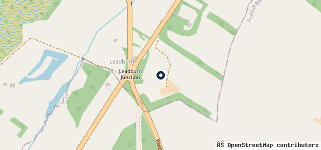 Map showing the location of Leadburn Garage