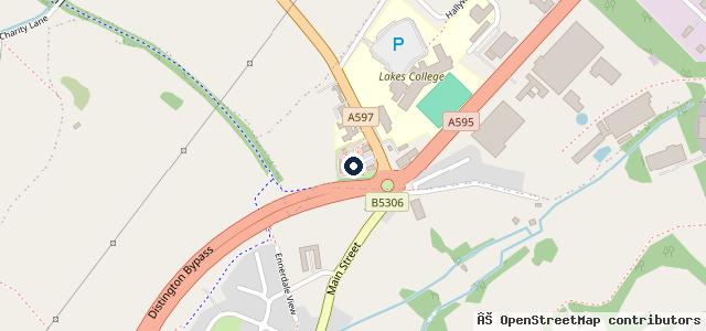 Map showing the location of Lillyhall Services