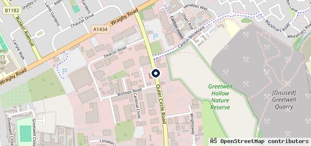 Map showing the location of Vertu Honda Lincoln