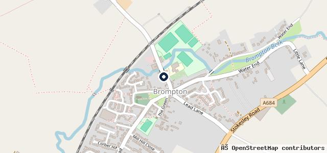 Map showing the location of Brompton MOT Centre