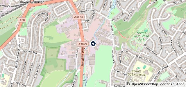 Map showing the location of Luckwell Garage