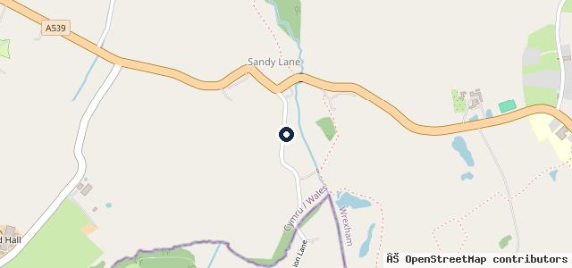 Map showing the location of Penley Mill Garage