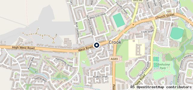 Map showing the location of Prince Bishop Garage