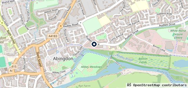 Map showing the location of Protyre Abingdon