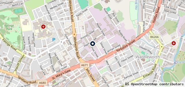 Map showing the location of Burns Motorworks