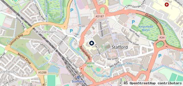 Map showing the location of Sandwell Street Garage