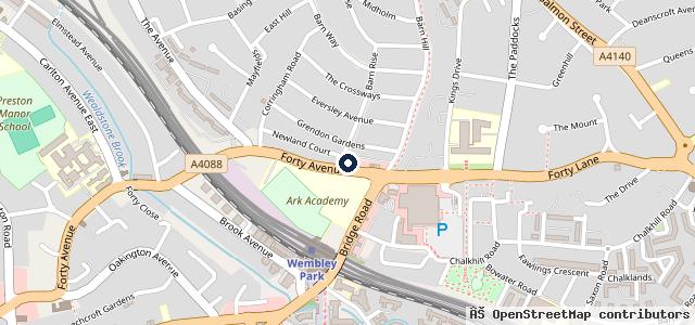 Map showing the location of Scooter City Wembley