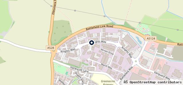 Map showing the location of Shrewsbury Audi