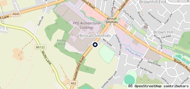 Map showing the location of Smithies Garage Texaco
