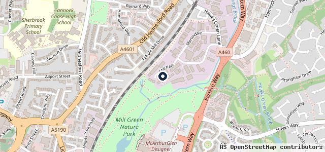 Map showing the location of Freddys Fast Fit