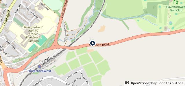 Map showing the location of FRF Toyota Haverfordwest