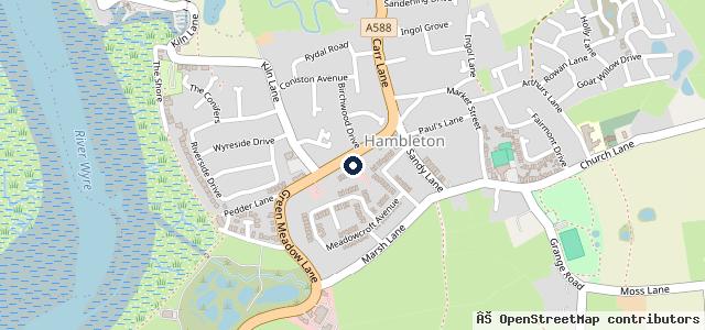 Map showing the location of Gornalls Garage LTD