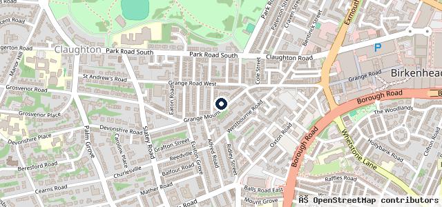 Map showing the location of Grange Mount Garage