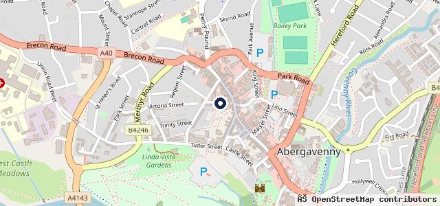 Map showing the location of Central Garage