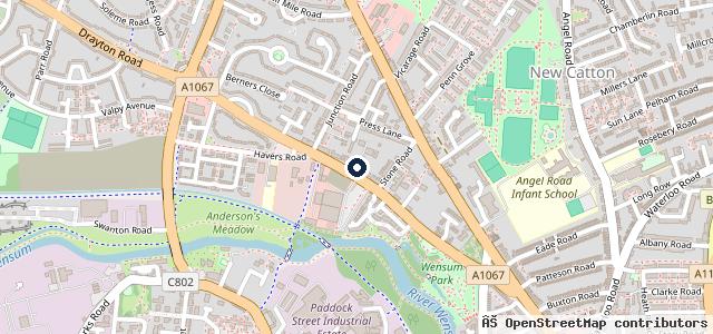 Map showing the location of Pottergate Motors