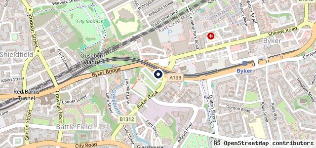 Map showing the location of Halfords Autocentre