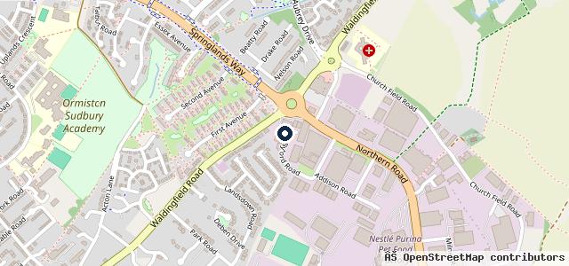 Map showing the location of Barrett-Lee - Bosch Car Service - Garage