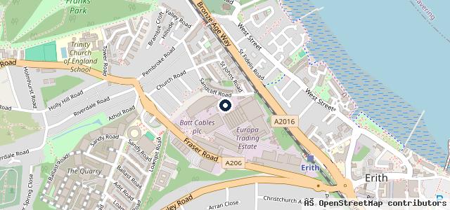 Map showing the location of Hayes Engineering