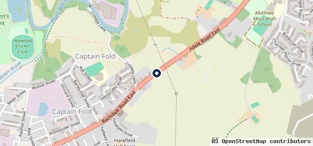 Map showing the location of Hillside Of Heywood