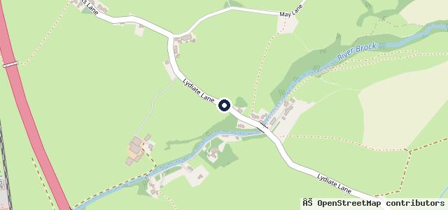 Map showing the location of Claughton Service Centre
