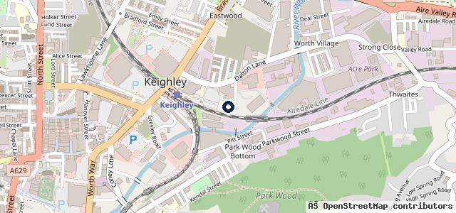Map showing the location of Keighley MOT & Repair Centre (KMRC)
