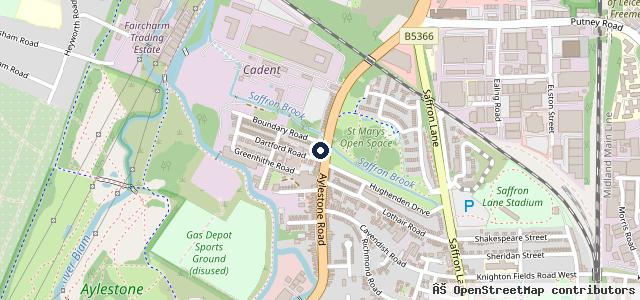 Map showing the location of Kingz Auto Centre Leicester
