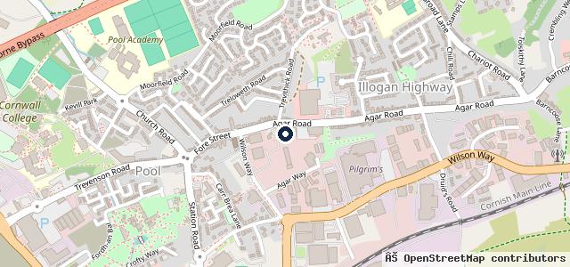 Map showing the location of Kwik Fit - Redruth