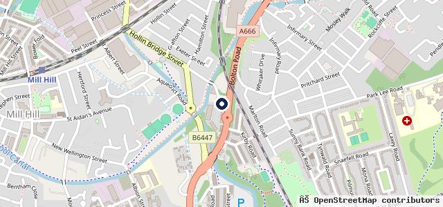 Map showing the location of Lock Mill Service Station