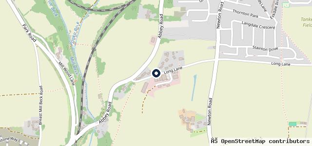 Map showing the location of Long Lane Garage