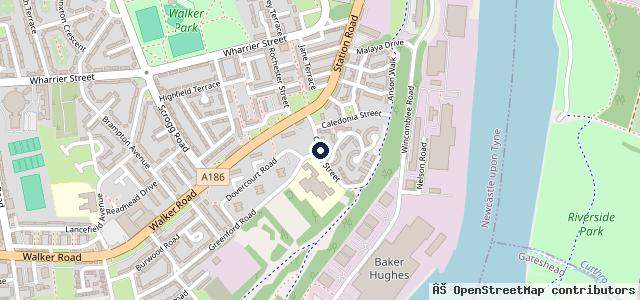 Map showing the location of Lowry’s Garage