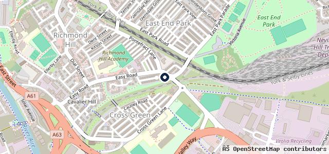 Map showing the location of Mina Hand Car Wash & Valeting Centre Leeds