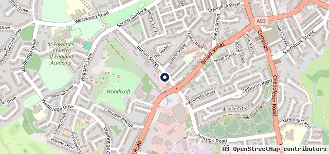 Map showing the location of Moorlands Garage Sevices
