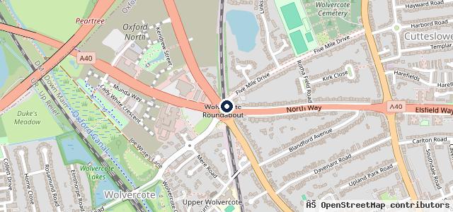 Map showing the location of North Oxford BMW