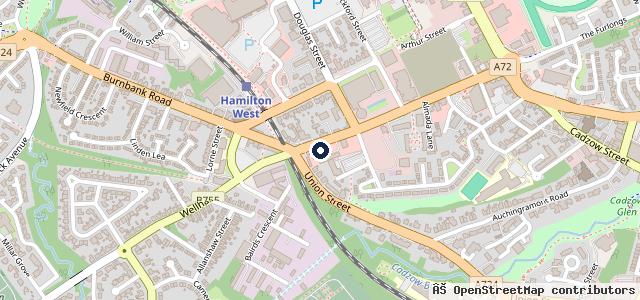 Map showing the location of Douglas Park MINI Hamilton