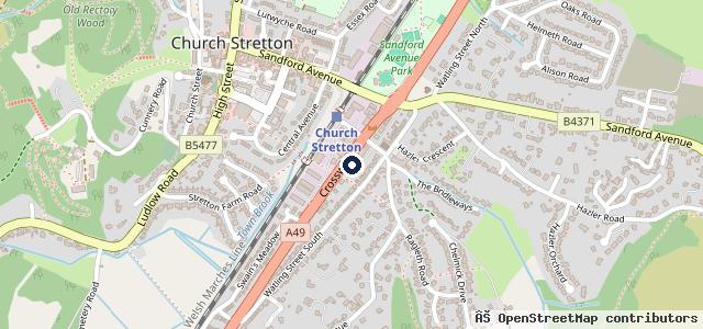 Map showing the location of Burway Garage