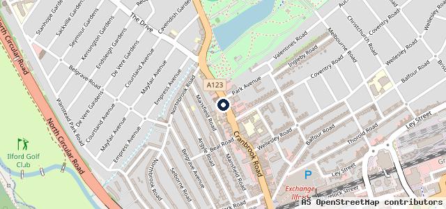Map showing the location of Exchange Ilford