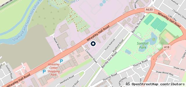Map showing the location of Riverside Volvo Doncaster