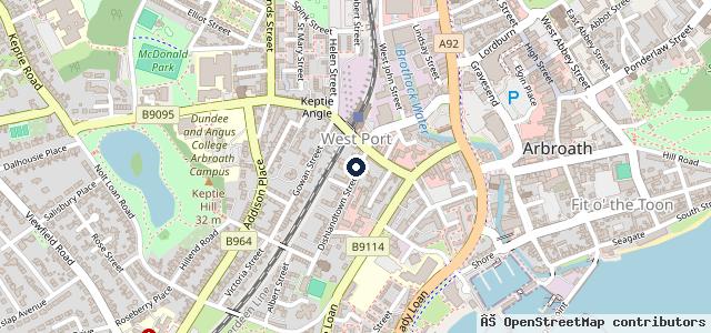 Map showing the location of Robbies Garage
