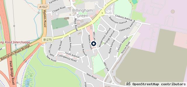 Map showing the location of Sewells Car Spares