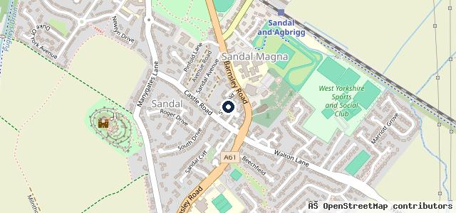 Map showing the location of Shawfold Garage