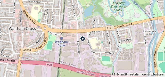 Map showing the location of T C Autos Waltham Cross