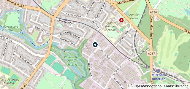 Map showing the location of The South London Garage