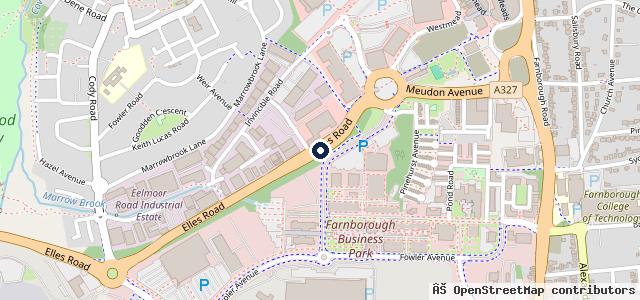 Map showing the location of Group 1 Ford Farnborough