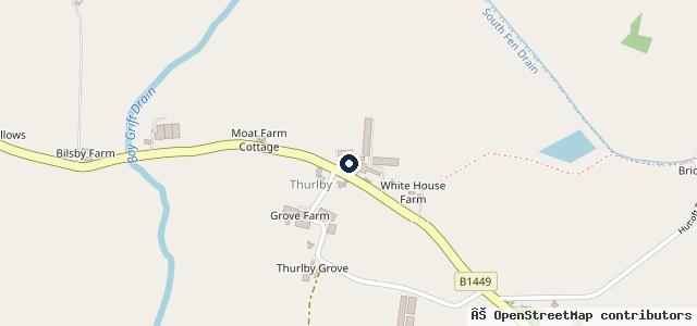 Map showing the location of Thurlby Motors