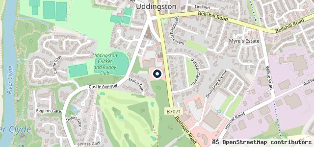 Map showing the location of Uddingston Service & MOT Centre
