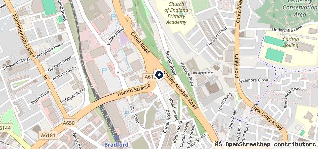 Map showing the location of Vertu Honda Bradford