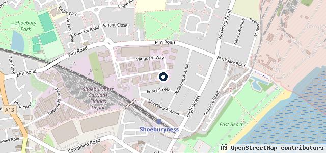 Map showing the location of Vanguard Auto Services