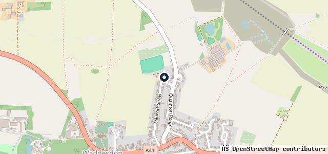 Map showing the location of Waddesdon M O T Station