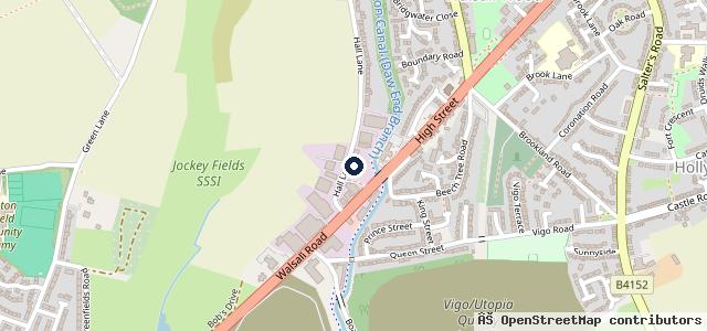 Map showing the location of Walsall Wood Tyre & Service Ltd