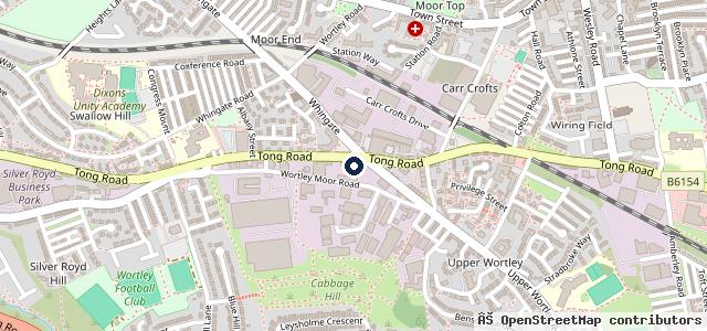 Map showing the location of Whingate Junction